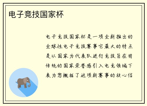 电子竞技国家杯